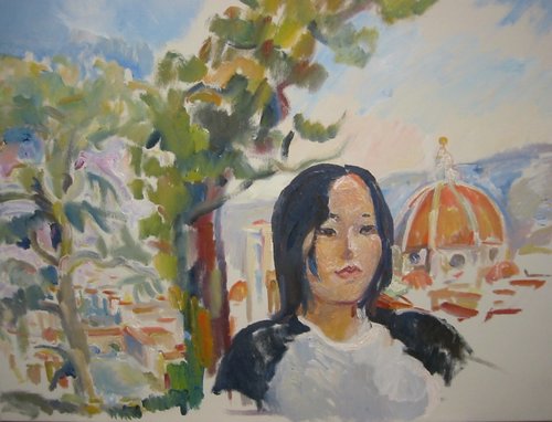 Alessia.vor.Dom.mit.B�umen.jpg